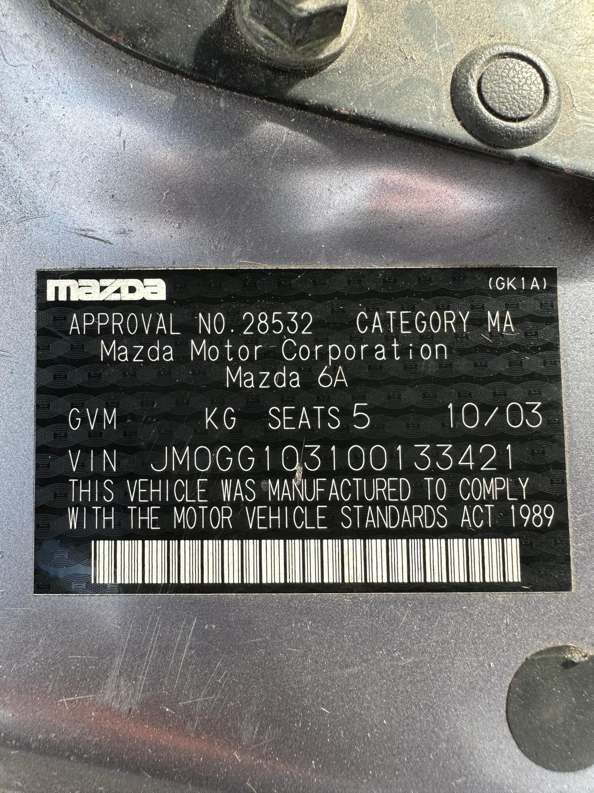 A/C Compressor 6 Mazda 2003